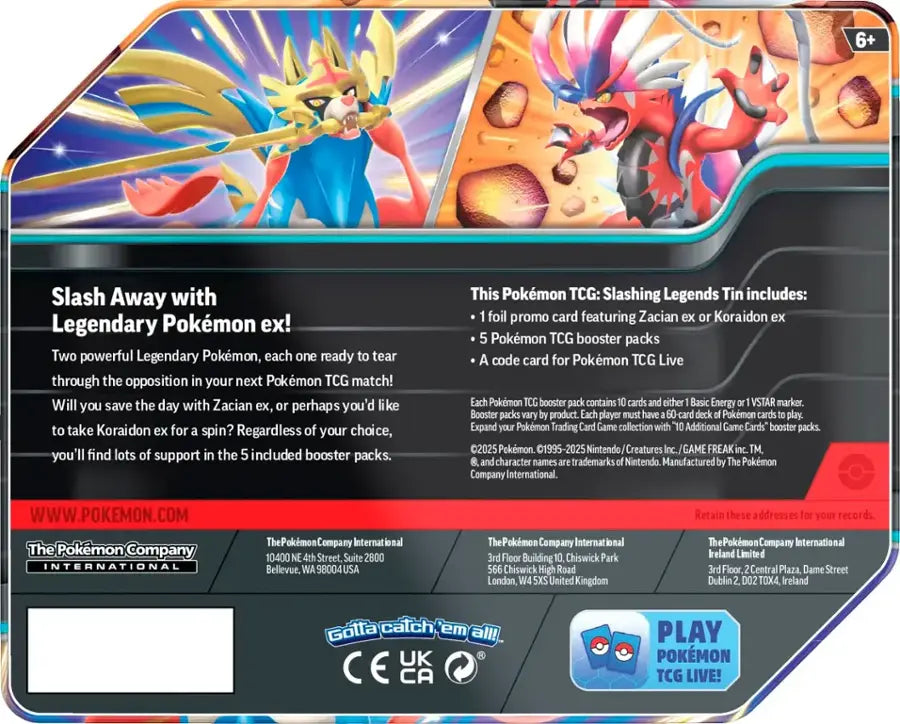 Pokémon TCG: Slashing Legends Tin