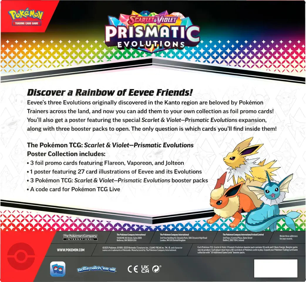 Pokemon TCG: Scarlet & Violet - Prismatic Evolutions Poster Collection