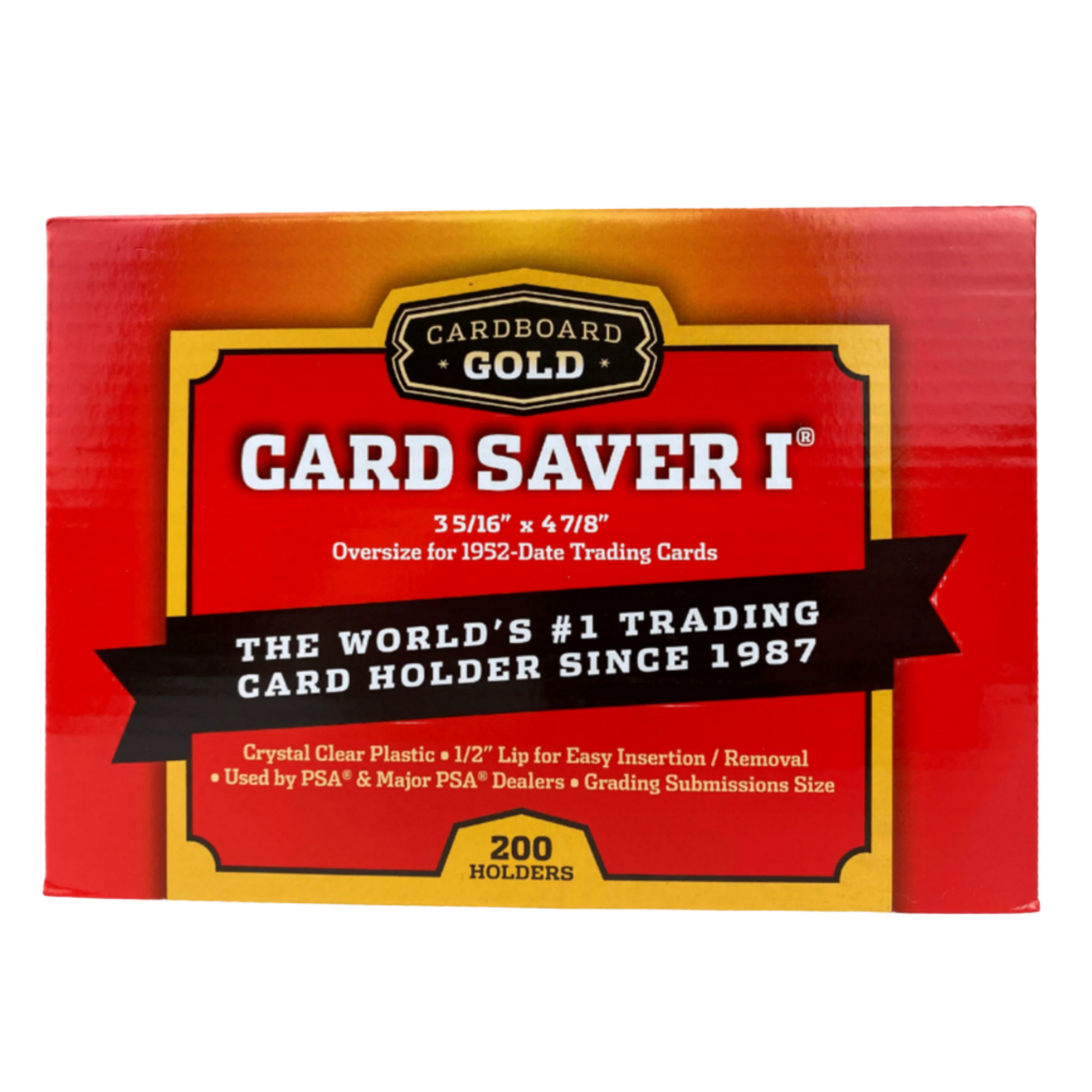 Cardboard Gold: Card Saver 1 Card Holder for Sports & Trading Cards (200ct) - Rez Broz Collectibles