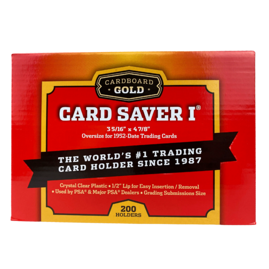 Cardboard Gold: Card Saver 1 Card Holder for Sports & Trading Cards (200ct) - Rez Broz Collectibles