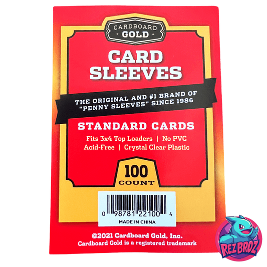 Cardboard Gold: Soft Card Sleeves - For Standard Cards (100ct) - Rez Broz Collectibles