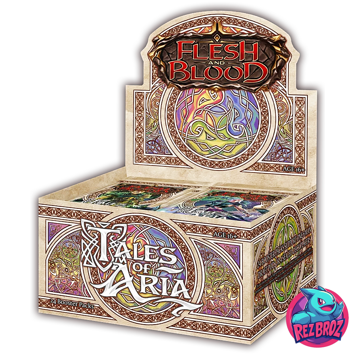 Flesh & Blood Tales of Aria 1st Edition Booster Box – Display with Rez Broz Logo