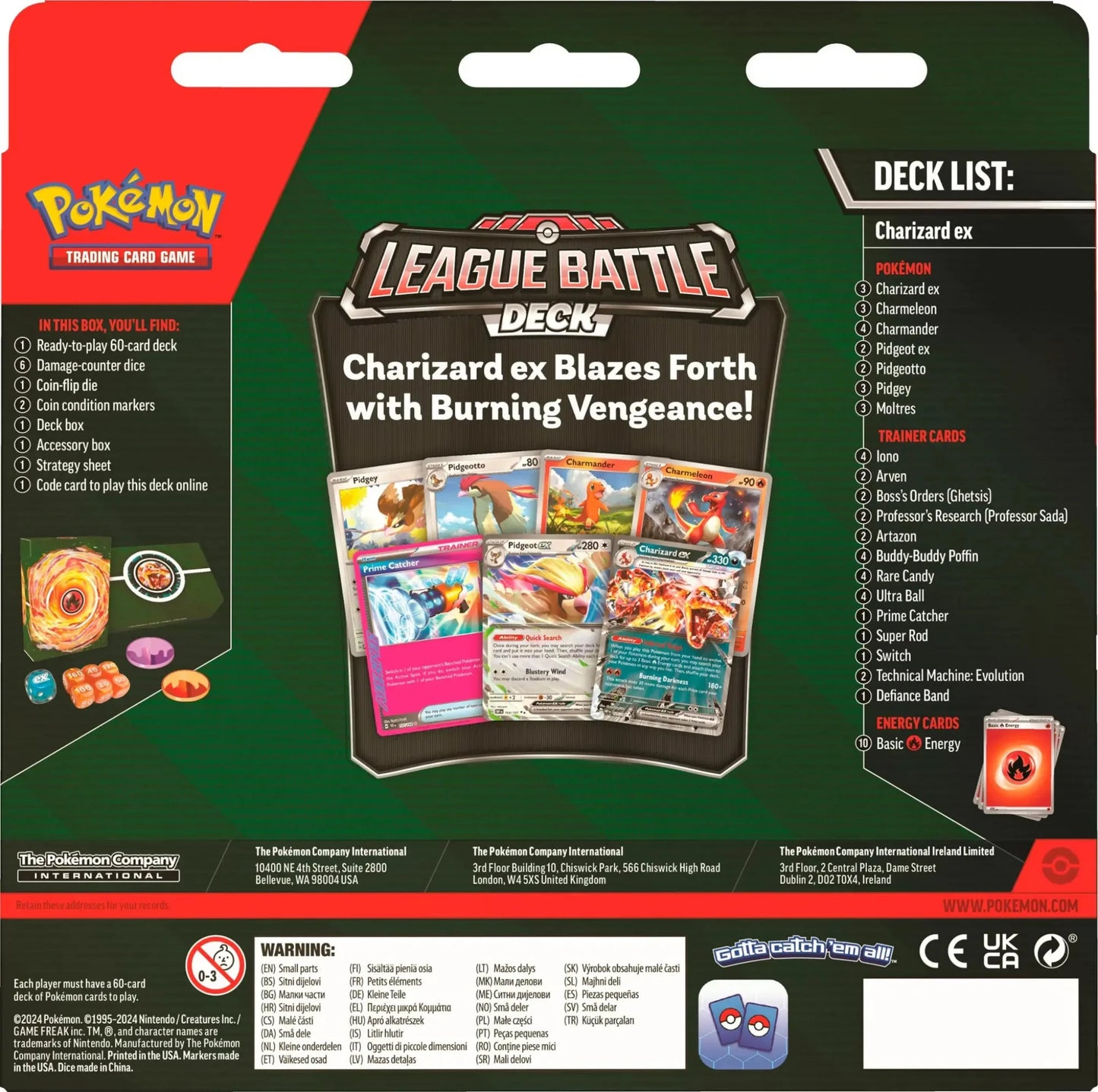 Pokémon TCG: Charizard ex League Battle Deck Back View - Rez Broz Collectibles