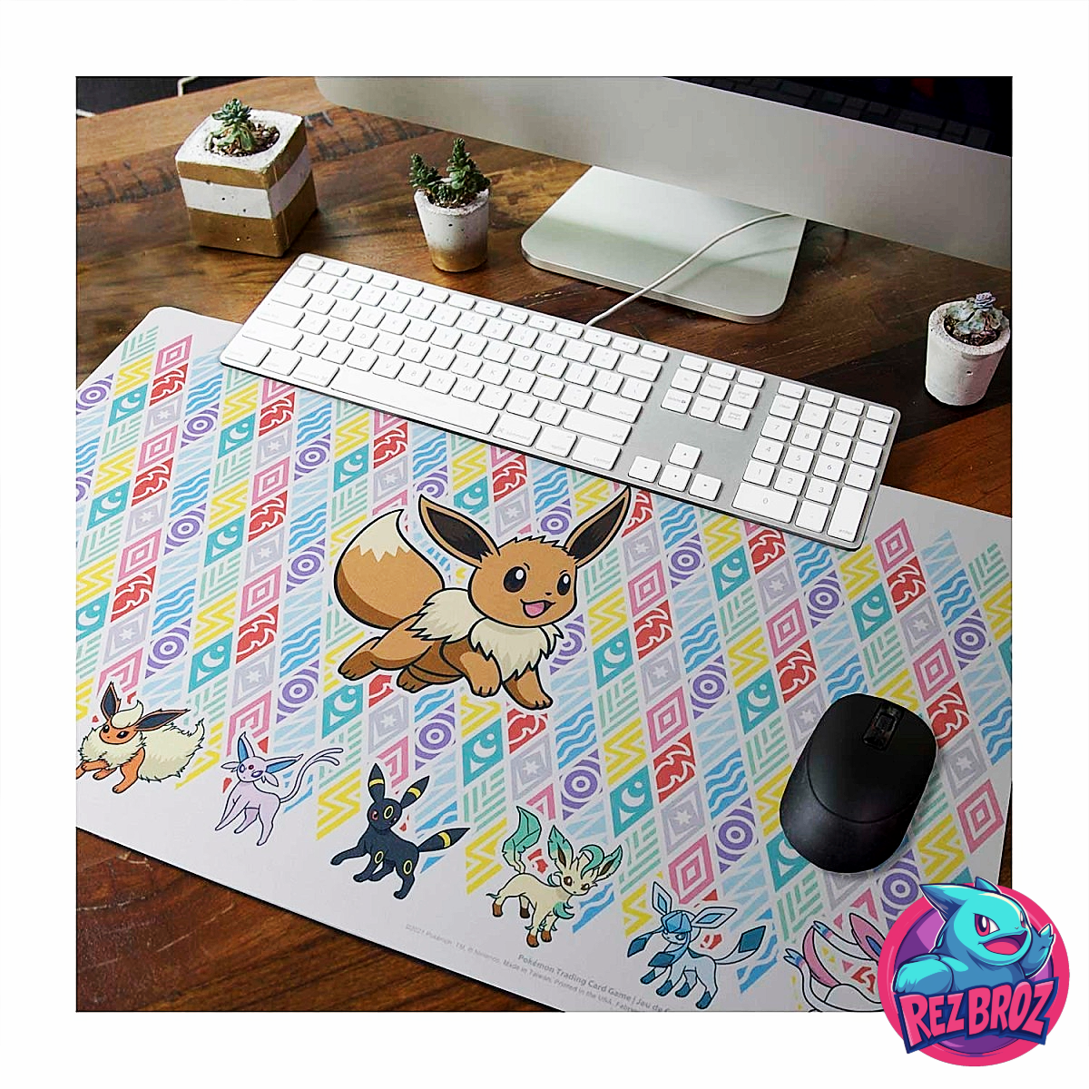 Pokémon TCG: Eevee Prismatic Playmat - Display View - Rez Broz Collectibles