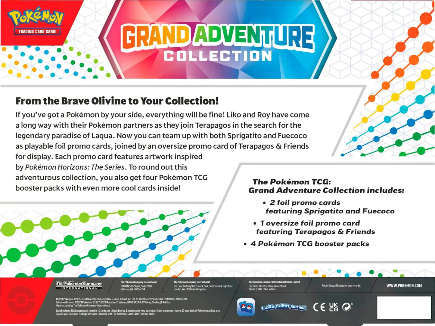 Pokémon TCG: Grand Adventure Collection Back View - Rez Broz Collectibles