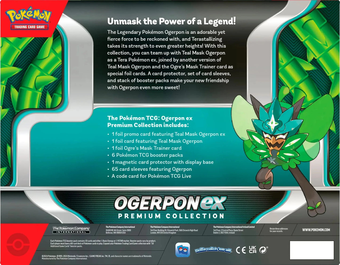 Pokémon TCG: Ogerpon ex Premium Collection Back View - Rez Broz Collectibles