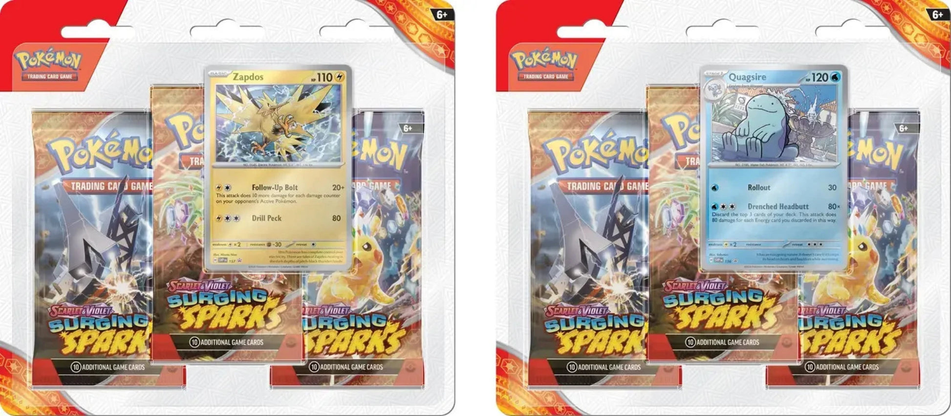 Pokémon TCG: Scarlet & Violet - Surging Sparks Blister (3 Packs) - Rez Broz Collectibles