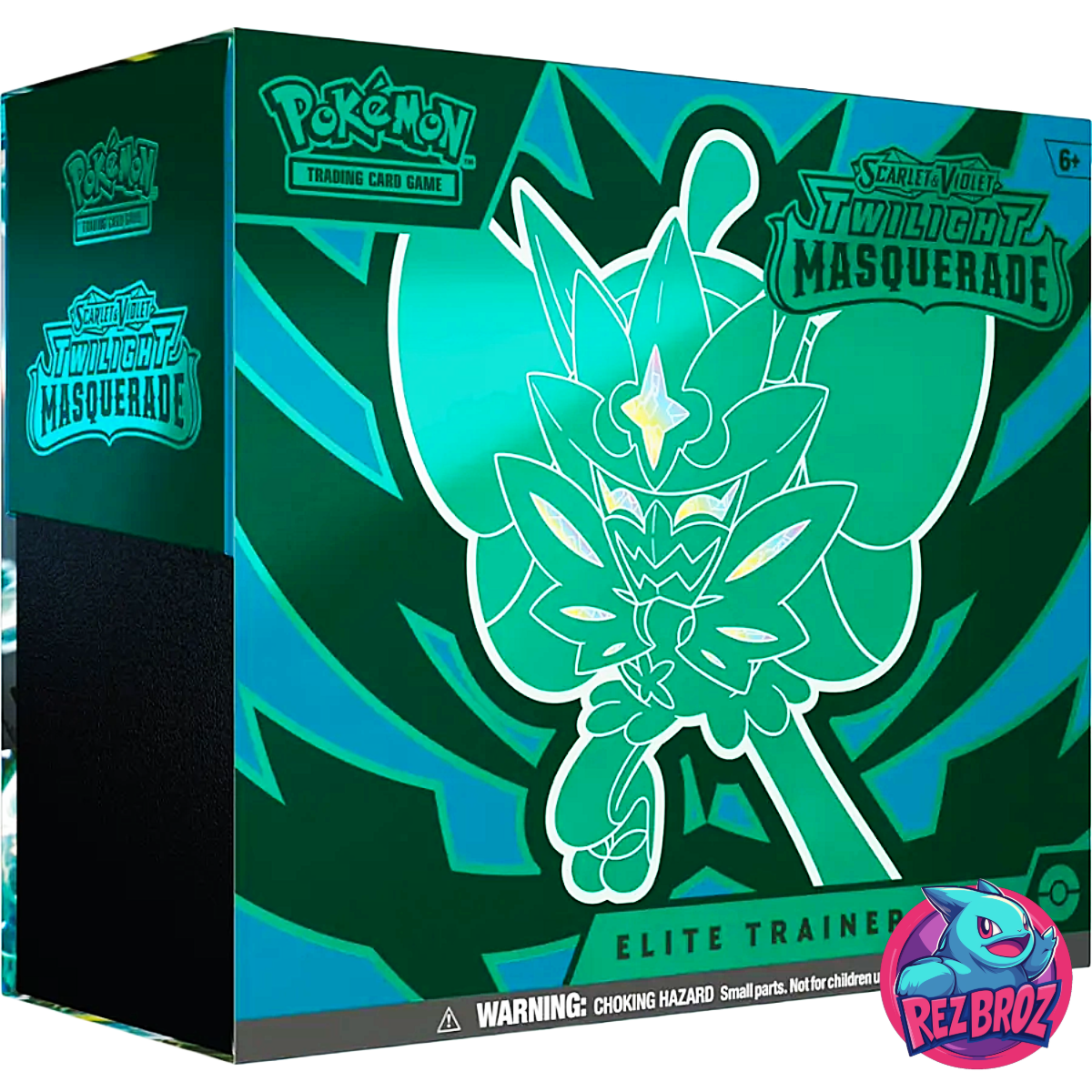 Pokémon TCG Twilight Masquerade Elite Trainer Box – Sealed Front with Rez Broz Collectibles Logo