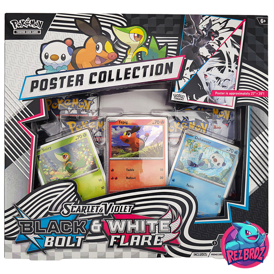 Pokémon trading card game pack featuring Black Bolt with Rez Broz branding.