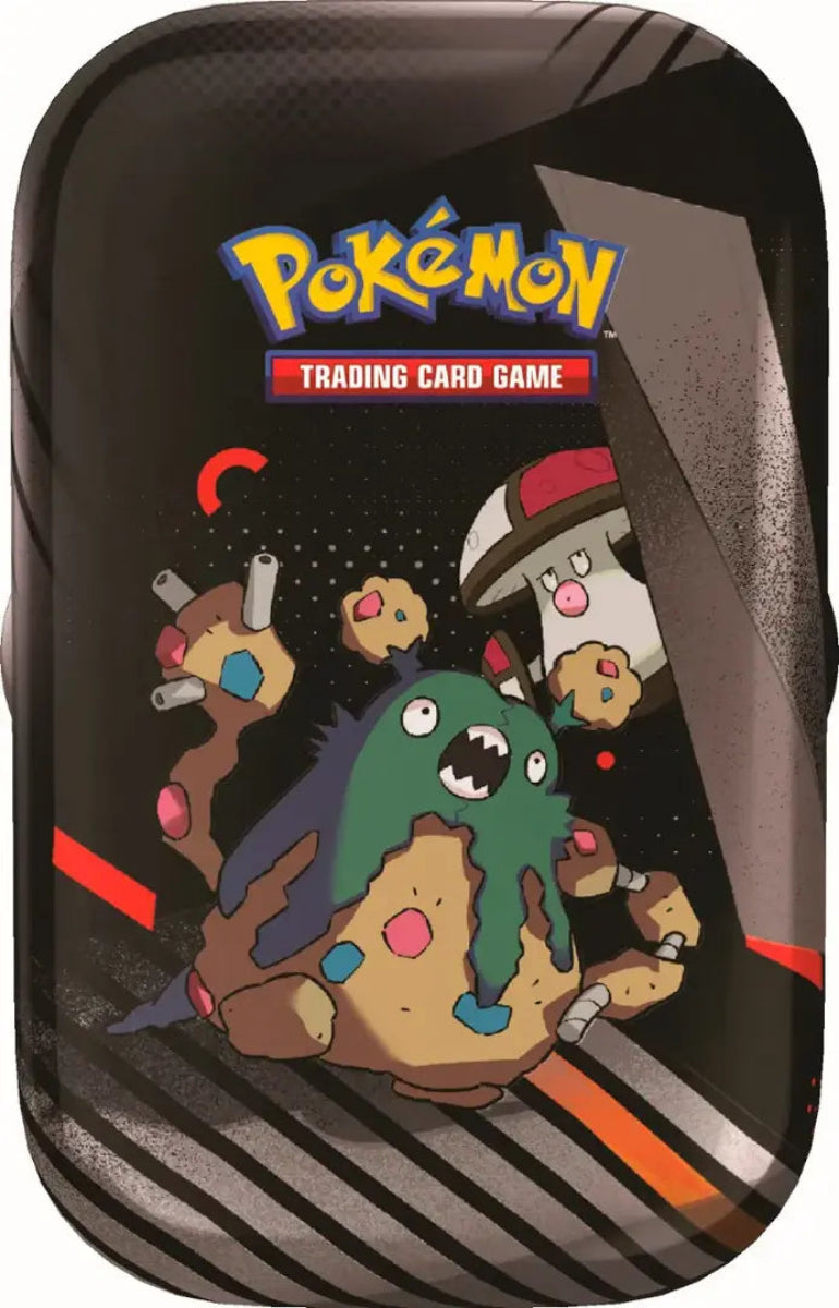 Pokémon Trading Card Game packaging with cartoon characters on a black background