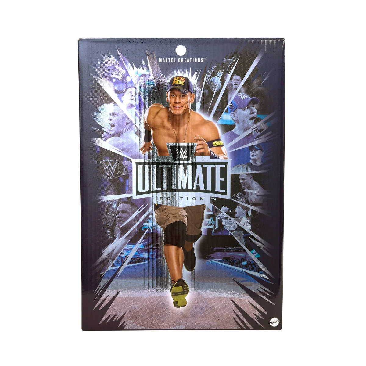 WWE action figure packaging with a John Cena