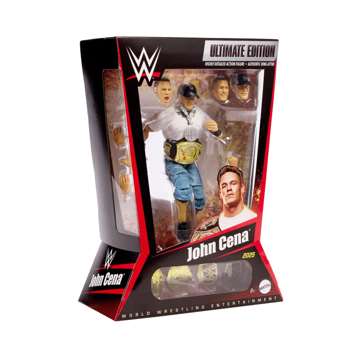 WWE John Cena action figure packaging on a white background