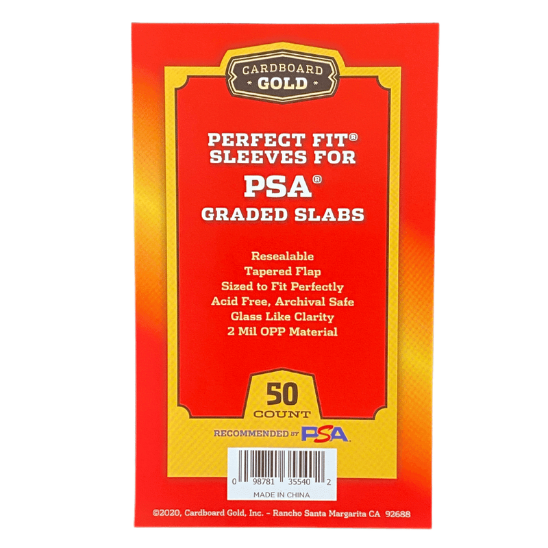 cardboard sleeves for cards Cardboard Gold: PERFECT FIT SLEEVES FOR PSA GRADED SLABS W/ PSA LOGO – Rez Broz Collectibles