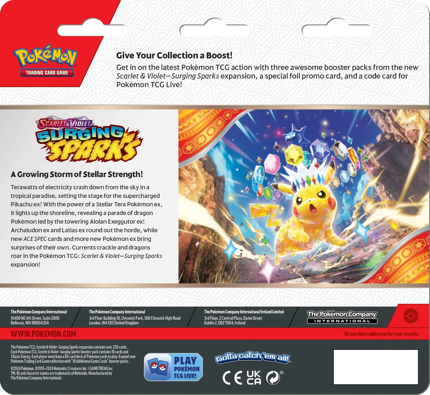 Pokémon TCG: Scarlet & Violet - Surging Sparks Blister (3 Packs) (Random)