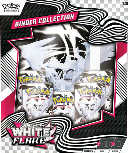 Pokémon trading card binder collection with white flare design