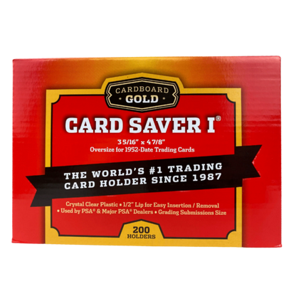 Cardboard Gold: Card Saver 1 Card Holder for Sports & Trading Cards (200ct) - Rez Broz Collectibles
