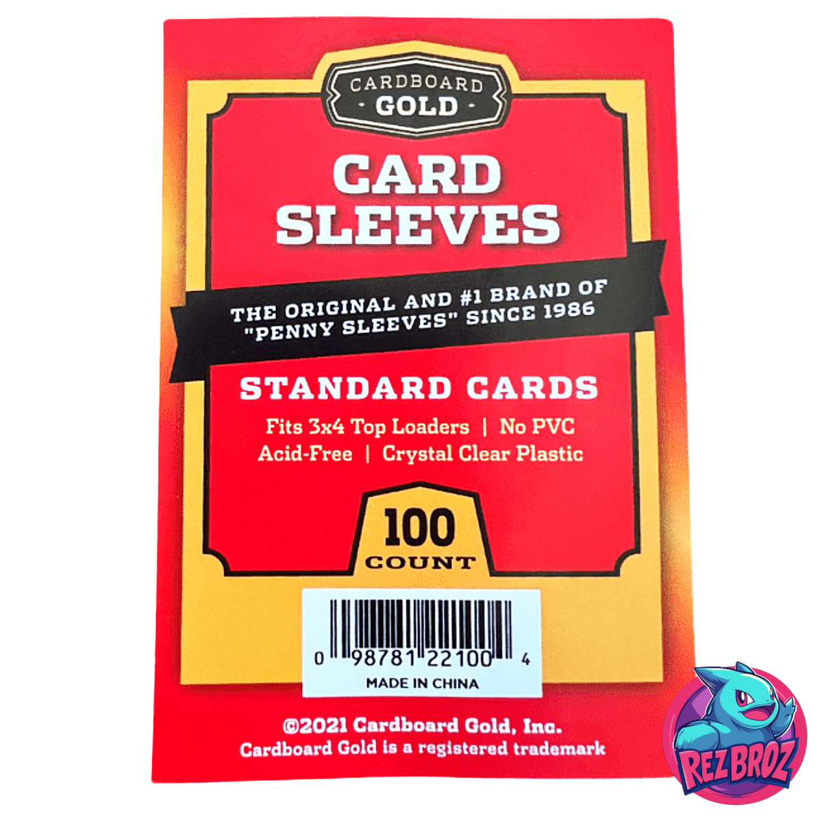 Cardboard Gold: Soft Card Sleeves - For Standard Cards (100ct) - Rez Broz Collectibles
