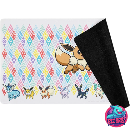Pokémon TCG: Eevee Prismatic Playmat - Under Side View - Rez Broz Collectibles 