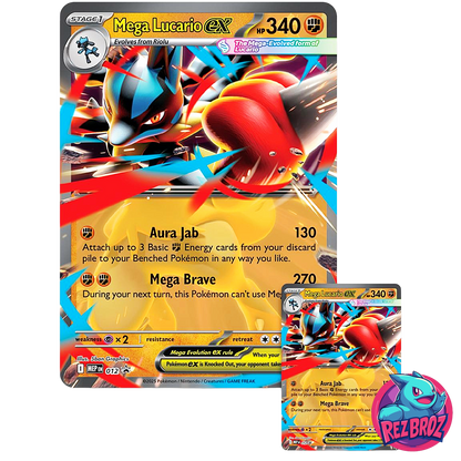 Pokémon TCG: Mega Lucario ex Figure Collection - Promo Cards View - Rez Broz Collectibles