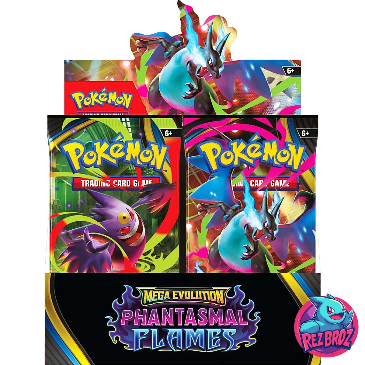 Pokémon TCG: Phantasmal Flames Booster Box (36 Packs) - Front Box View - Rez Broz Collectibles