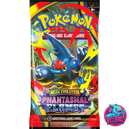 Pokémon TCG: Phantasmal Flames Booster Box (36 Packs) - Mega Heracross Pack Art View - Rez Broz Collectibles