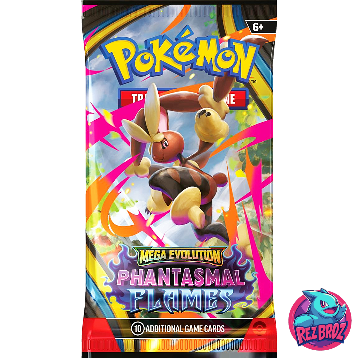 Pokémon TCG: Phantasmal Flames Booster Box (36 Packs) - Mega Lopunny Pack Art View - Rez Broz Collectibles