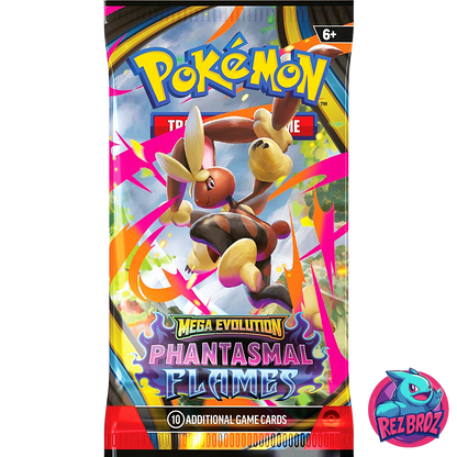 Pokémon TCG: Phantasmal Flames Booster Box (36 Packs) - Mega Lopunny Pack Art View - Rez Broz Collectibles