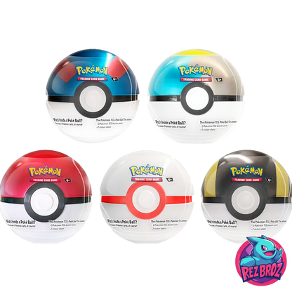 Pokémon TCG: Poké Ball Tin Q4 2024 - All Art Designs View - Rez Broz Collectibles