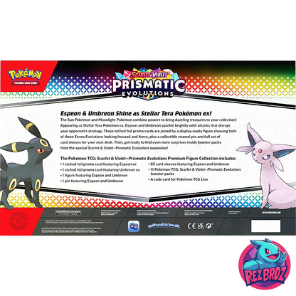 Pokémon TCG: Prismatic Evolutions Premium Figure Collection - Back View - Rez Broz Collectibles
