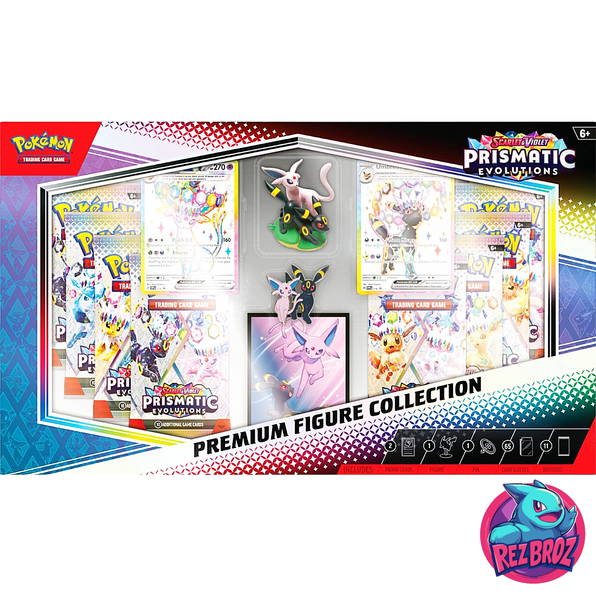 Pokémon TCG: Prismatic Evolutions Premium Figure Collection - Front View - Rez Broz Collectibles
