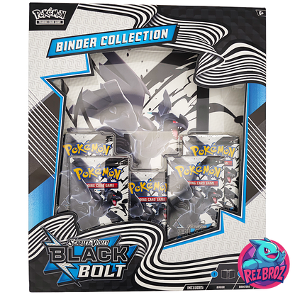 Pokémon Black Bolt Binder Collection packaging with multiple card packs.
