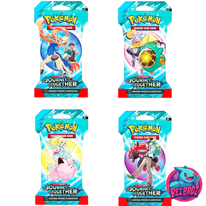 Pokémon TCG: Scarlet & Violet Journey Together Sleeved Booster - All Pack Art View- Rez Broz Collectibles