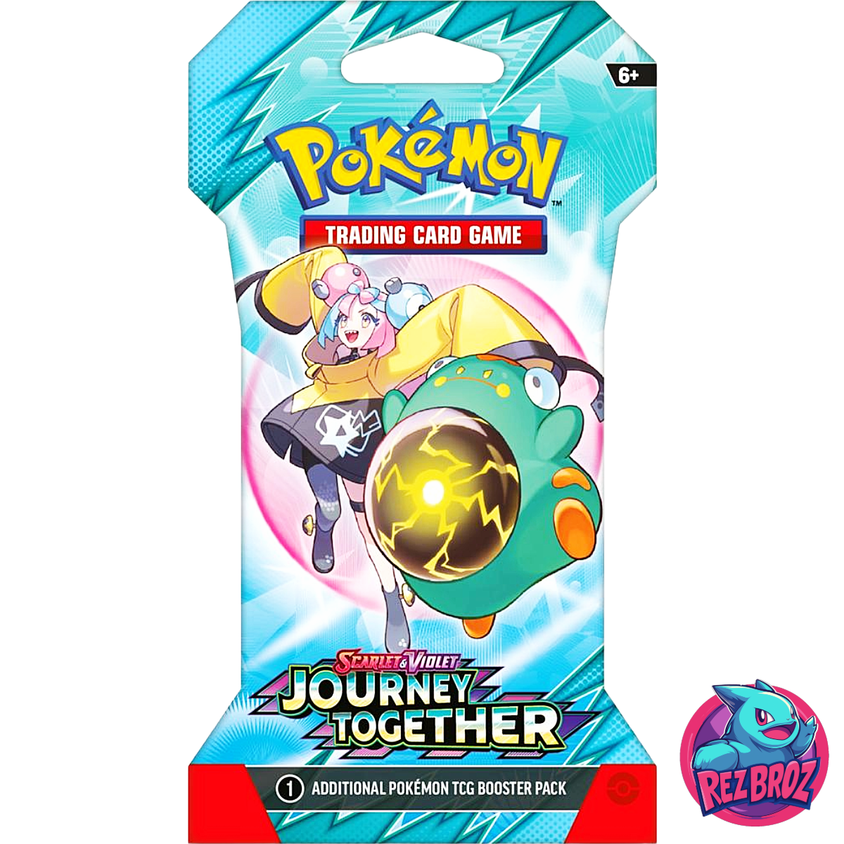Pokémon TCG: Scarlet & Violet Journey Together Sleeved Booster - Iono Pack Art View- Rez Broz Collectibles