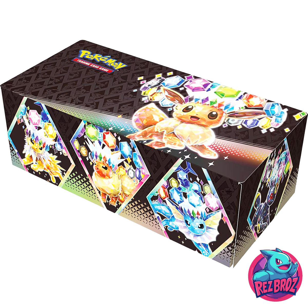 Pokémon TCG: Scarlet & Violet Prismatic Evolutions Surprise Box - Angled Box View - Rez Broz Collectibles