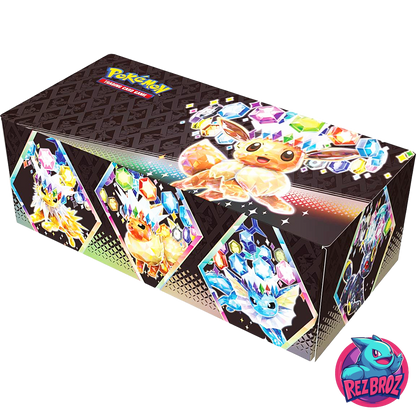 Pokémon TCG: Scarlet & Violet Prismatic Evolutions Surprise Box - Angled Box View - Rez Broz Collectibles