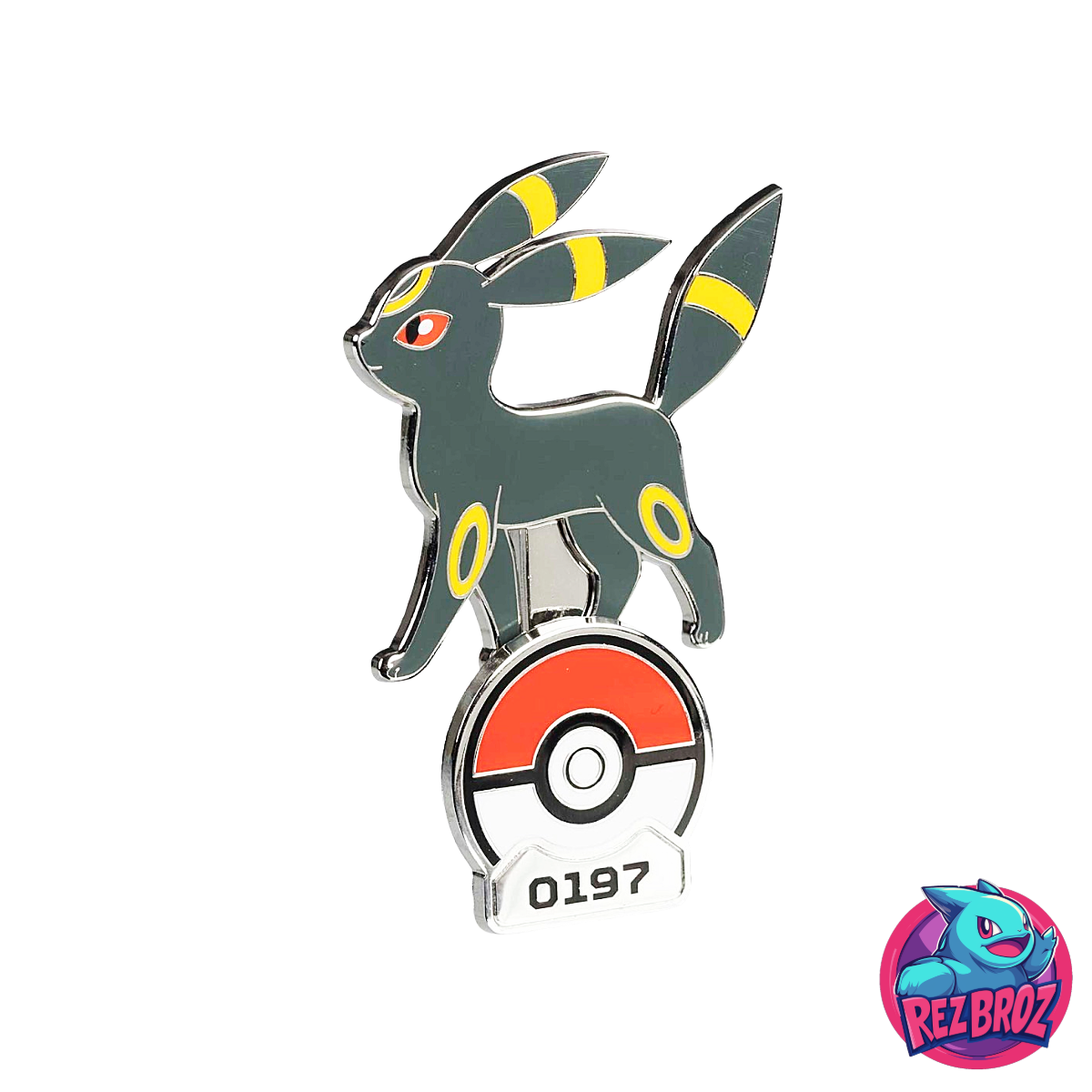 Pokémon TCG: Umbreon Pokémon Gallery Pin - Angled View - Rez Broz Collectibles 