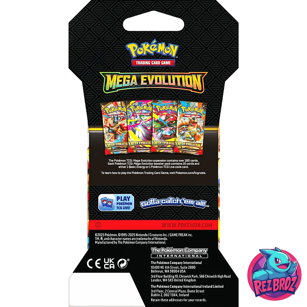 Pokémon TCG: Mega Evolution Sleeved Booster Pack (RANDOM)