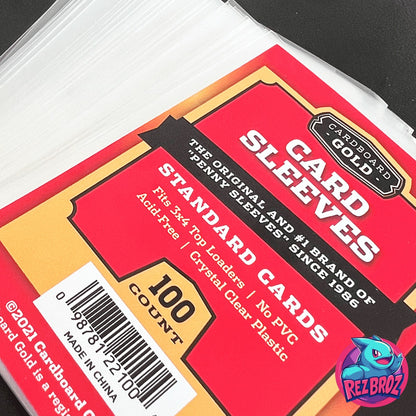 Cardboard Gold: Soft Card Sleeves - For Standard Cards (100ct) Rez Broz Collectibles Cardboard Gold: Soft Card Sleeves - For Standard Cards (100ct) Rez Broz Collectibles