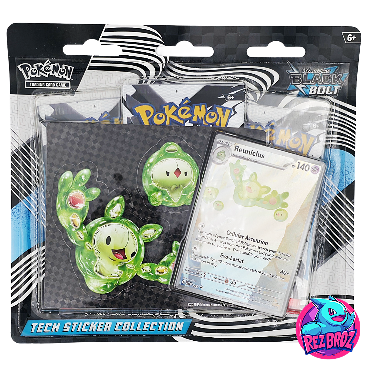 Pokémon TCG: Scarlet & Violet Black Bolt Tech Sticker 3 Pack