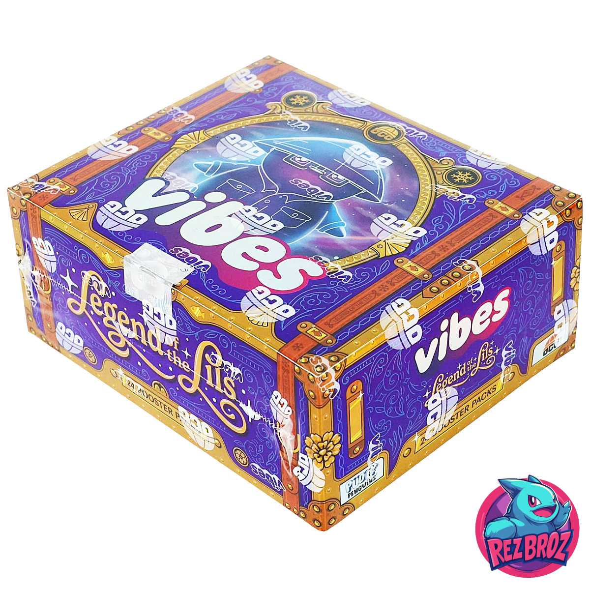 Vibes TCG: Legend of The Lils - Booster Box (24 Packs) - Angled View - Rez Broz Collectibles