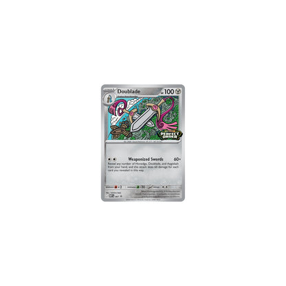 Perfect Order promo card Doublade MEP 067 — Stage 1 Metal-type, HP 100, Weaponized Swords attack, one of four possible pulls from the Build & Battle Box