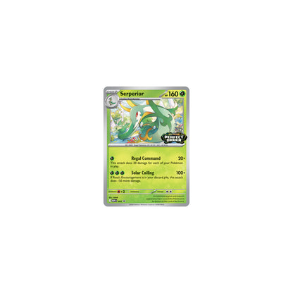 Perfect Order promo card Serperior MEP 064 — Stage 2 Grass-type, HP 160, Regal Command and Solar Coiling attacks, one of four possible pulls from the Build & Battle Box
